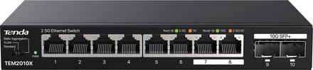 Tenda TEM2010X netwerk-switch 2.5G Ethernet (100/1000/2500) Desktop Zwart