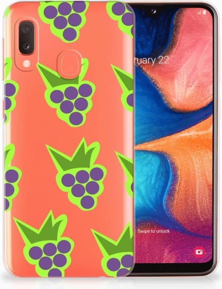 Samsung Galaxy A20e Siliconen Case Druiven