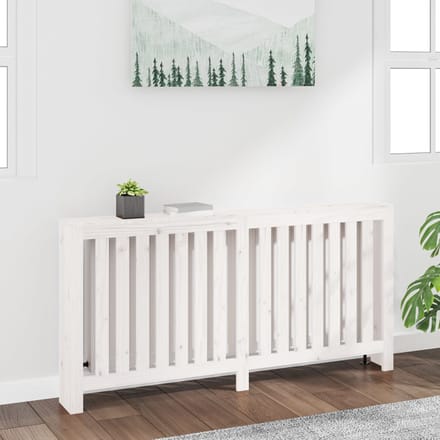 vidaXL Radiatorombouw 169x19x84 cm massief grenenhout wit