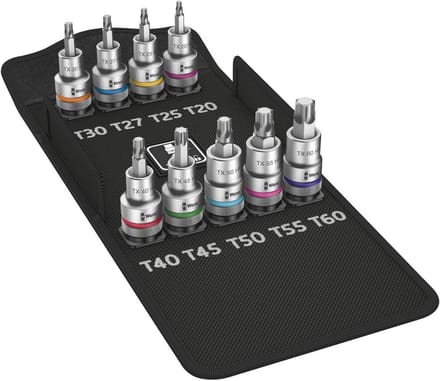 TORX Bitset met Houderfunctie voor Schroeven, 9 Delen