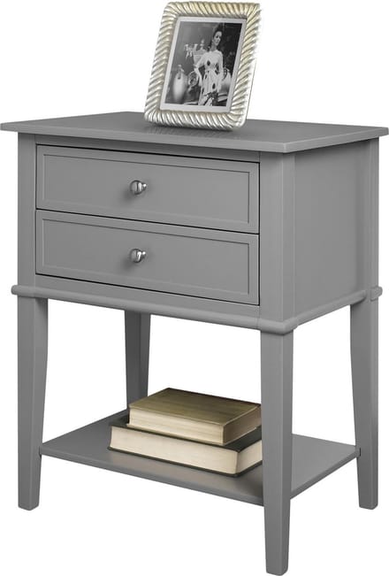 Franklin-Tafel - 2-laden - Grijs MDF