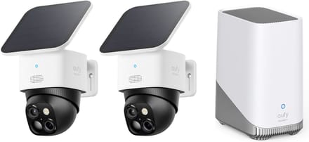 eufy Security SoloCam S340 - 360° buitencamera 2 PACK + Homebase 3 - Bundelvoordeel