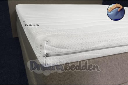 Topper 80x210 Koudschuim HR45 6 cm Dik met Cool & Fresh hoes