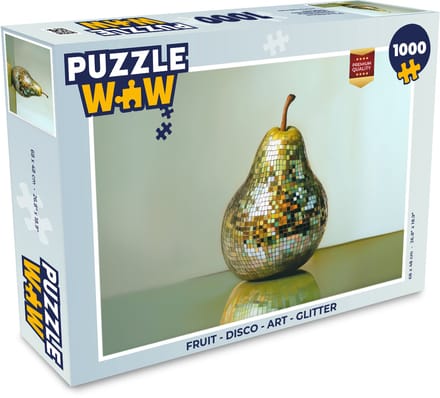 Puzzel Fruit - Disco - Art - Glitter - Legpuzzel - Puzzel 1000 stukjes volwassenen