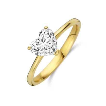 14K Geelgouden Hart Ring met Lab Grown Diamant 1.00 ct 4035255 – F VS