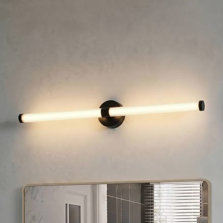 Lucande - Wandlamp - CCT - 1licht - Metaal, glas - H: 9.4 cm - zwart, wit - Inclusief lichtbron