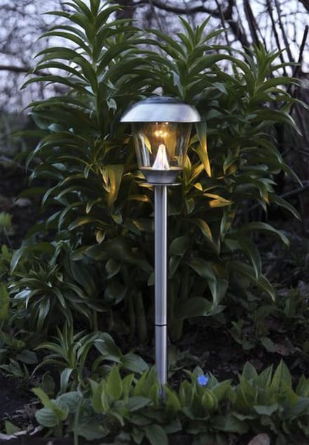RTM Lighting Solar Priklamp -RVS -Warm Wit -66CM -Zonne-Energie