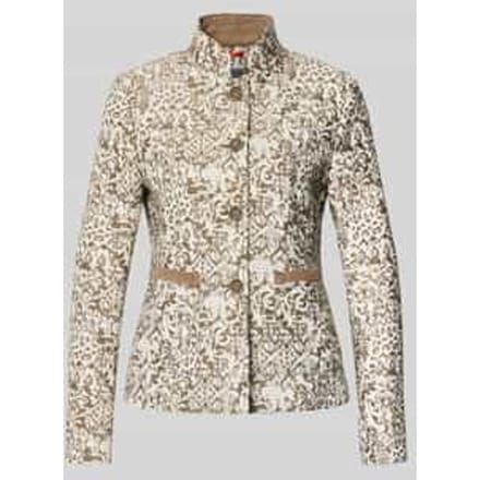 slim fit blazer in all-over look met opstaande kraag