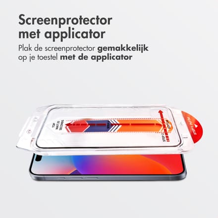 Accezz Screen Protector - Geschikt voor Apple iPhone 17 Pro - Gehard Glas Screenprotector + Applicator - 2-pack