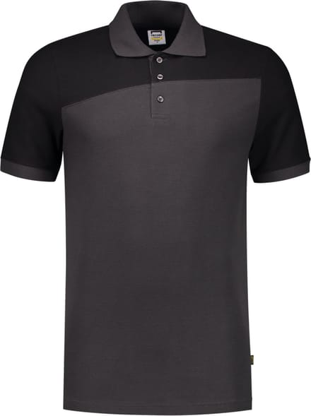 Tricorp 202006 Poloshirt Bicolor Naden - Donkergrijs/Zwart - 8XL