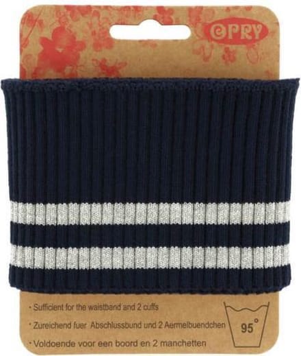 Opry boor donker blauw met zilveren streep