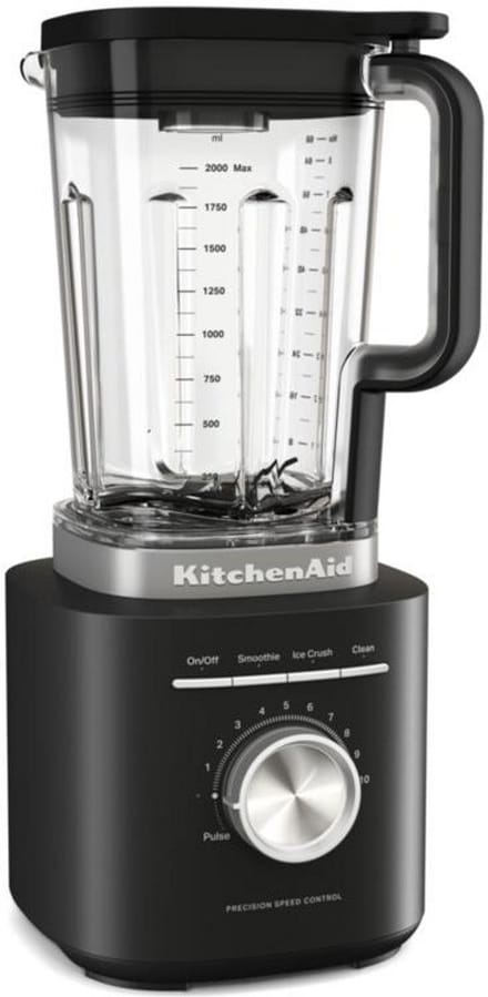 KitchenAid 5KSB2073EBM Pure Power Blender - 2 L - Matzwart- 10 Snelheden - 1200 W
