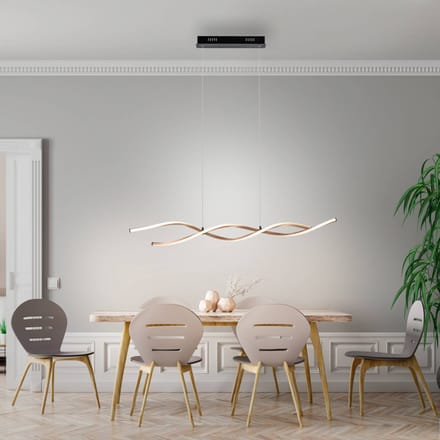 Paul Neuhaus Polina LED hanglamp, goud, metaal, dimbaar