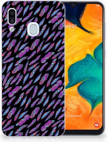 Samsung Galaxy A30 TPU bumper Feathers Color