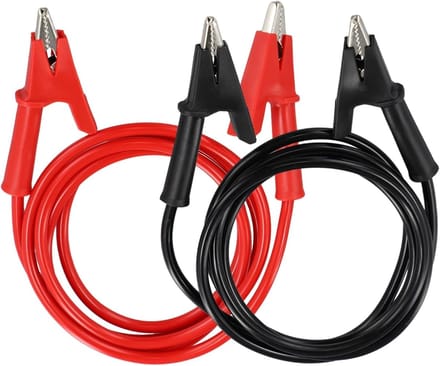 Elektrische Test Leads - Testkabels Multimeter - Circuit Testen - Koperen Clips - 15A - Rood Zwart