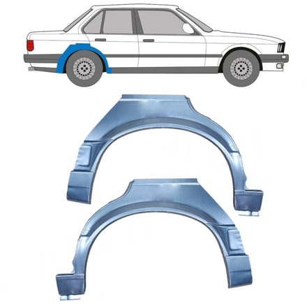 Reparatiepaneel achterspatbord voor BMW 3 E30 1987-1994 / Links + Rechts / Set