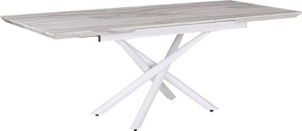 MOIRA - Uitschuifbare eettafel - Wit - 90 x 160/200 cm - MDF