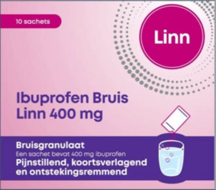 Linn Ibuprofen Bruisgranulaat 400mg - 2 x 10 stuks