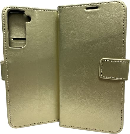 Portemonnee Book Case Hoesje Geschikt voor: Samsung Galaxy S21 FE - goud