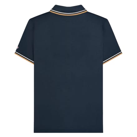 Lambretta Heren SS25 Twin Tip Poloshirt (Marine/Ashout/Tabak)
