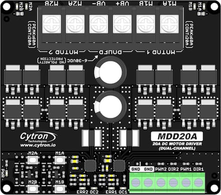 20Amp 6V-30V DC Motor Driver (2 Channels) MDD20A Cytron