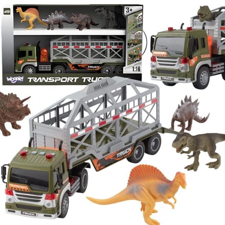 Woopie Dinosaur Transporter Truck Auto met geluid en licht - UNI