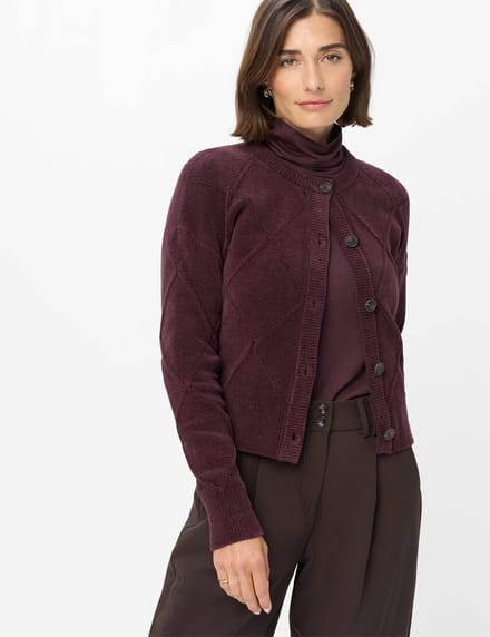 Brax Dames Vest  Style ANIQUE blackberry violet, donkerpaars, maat 42