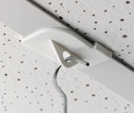 100 stuks - Houder voor Systeemplafond / Plafond Ophanghaak / Witte Plafondhaak - type PH-11