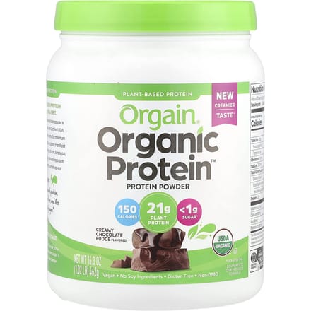 Orgain, Biologisch Eiwit™ Poeder, Romige Chocolade Fudge, 1,02 lb (462 gr)