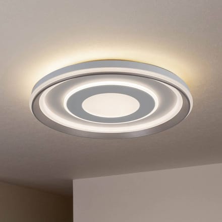 Näve Doira LED plafondlamp, wit, metaal, Ø 50 cm, CCT, afstandsbediening