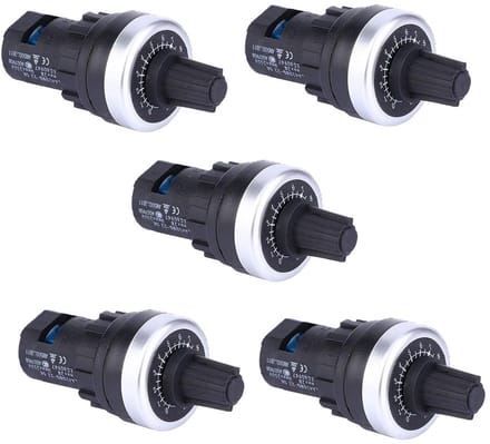 5 Stuks Roterende Potentiometer Paneelmontage 10K Weerstandsschakelaar