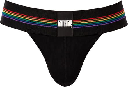 Barcode Berlin Thong Proud Boy Black - MAAT S - Heren Ondergoed - String voor Man - Mannen Thong