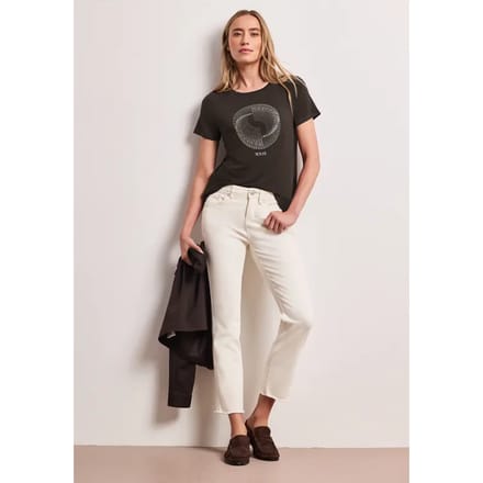 Shirt met korte mouwen, ronde hals en print