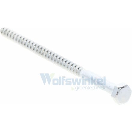 Hoenderdaal houtdraadbout gegalvaniseerd 8 x 140 mm din 571 - doos à 50 stuks