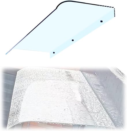 Deurluifel - Regenschuilplaats - Buitenbescherming - UV-bescherming - 40 x 200 cm - Transparant