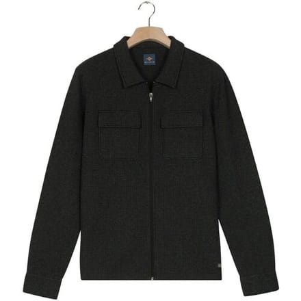 Baileys Vest Sweat Polo Zip Collar Two-Tone Fine Texture Pattern Jacquard Dark Forest / male