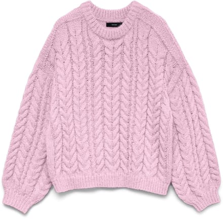 VERO MODA - VMDREAM LS O-NECK CABLE PULLOVER EXC - Dames - Gebreide truien