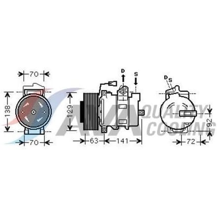 Airco-compressor HIGHWAY AUTOMOTIVE 45033002