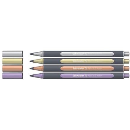 Schneider Paint-It 050 - rollerball metallic - 0.4mm - etui 4 stuks - assorti - S-ML05011501