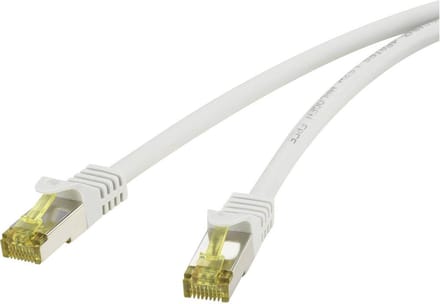 Renkforce RF-4149873 RJ45 Netwerkkabel, patchkabel CAT 6A S/FTP 10.00 m Grijs Snagless, Vlambestendig 1 stuk(s)