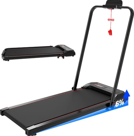LIKESPORTING LS6 loopband-inklapbaar-met 6% helling- Opvouwbare loopband 1400W Voor Draagbare loopmachine- Compact loopband voor thuis of op kantoor