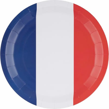 ESPA - 8 driekleurige borden blauw wit rood