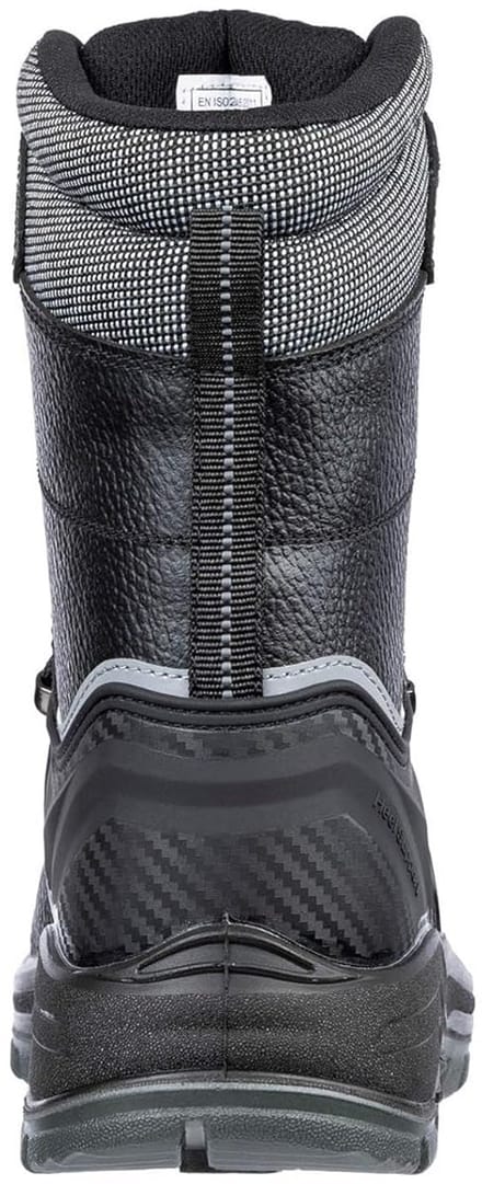 Veiligheidsschoenen Hoog S3 Zwart Leer Ademend Antislip EN Gecertificeerd