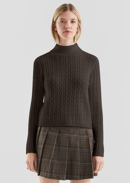 Q/S designed by - Dames pull - Maat S - Vrouwen - Bruin - Viscose