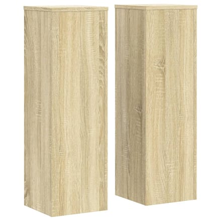 vidaXL - Plantenstandaards - 2 - st - 25x25x80 - cm - bewerkt - hout - sonoma - eiken