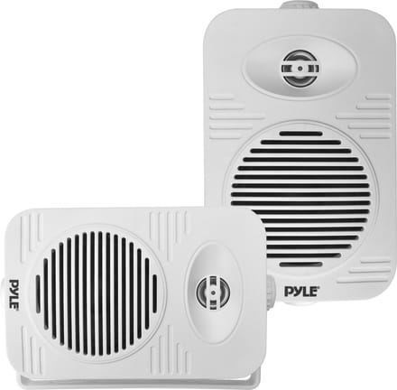 Pyle Luidsprekerset – Indoor/Outdoor – 500 W – Waterdicht – 2-weg Full-Range – 13,3 cm Speakers – Wit (Set van 2)