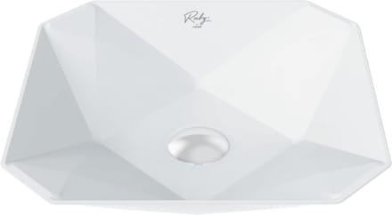 Creavit Ruby RB040 Waskom – Opbouw – Keramiek – 40x8,5x40 cm – Glanzend Wit