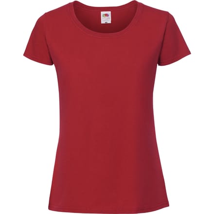 Fruit Of The Loom Vrouwen / Dames Fit Ringgesponnen Premium Tshirt (Rood)