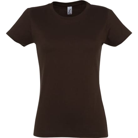 SOLS Dames/dames Imperial Heavy Short Sleeve T-Shirt (Chocolade)