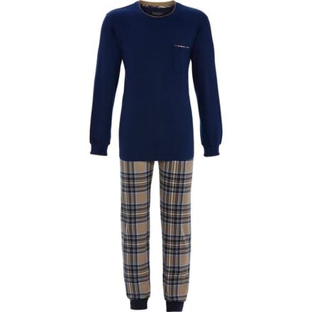 Ringella Warme heren pyjama blauw Blauw man 60